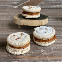 Dacquoise alfajor de dulce de leche sin gluten 