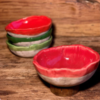 Bowl irregular rojo/verde