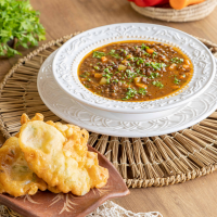 Cazuela de lentejas con tortillita