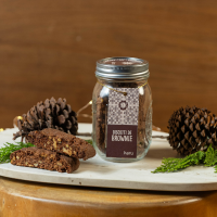 Biscotti de brownie frasco