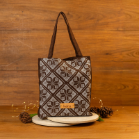 Tote marron - Bolso 100% algodon 